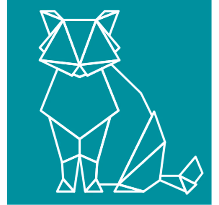 Enge onderzetters geometrische diercontouren - TenStickers