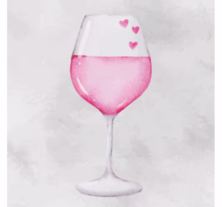 Gepersonaliseerde onderzetters heart adorned glass - TenStickers