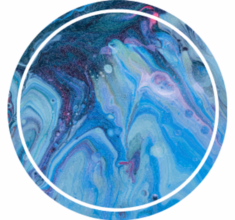 Onderzetters met een draaiend blauw patroon - TenStickers