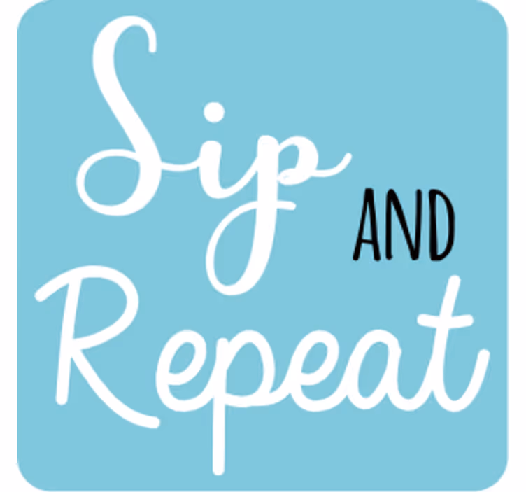 Tekst onderzetters sip en herhaal tekst - TenStickers