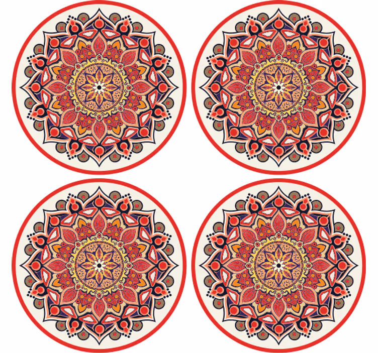 Onderzetters intricate bloemarrangement - TenStickers