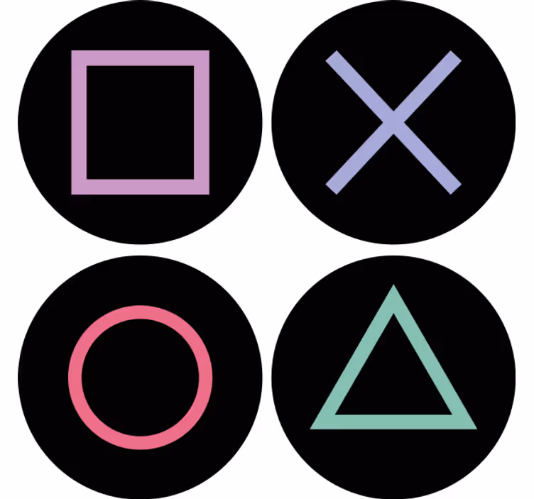 Moderne onderzetters Playstation afstandsbediening cijfers - TenStickers
