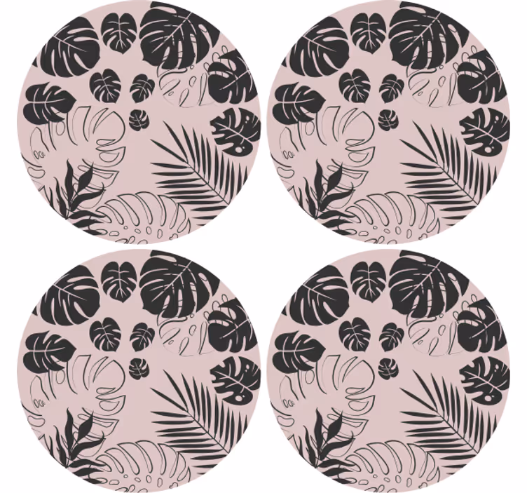Onderzetters monstera bladpatronen - TenStickers