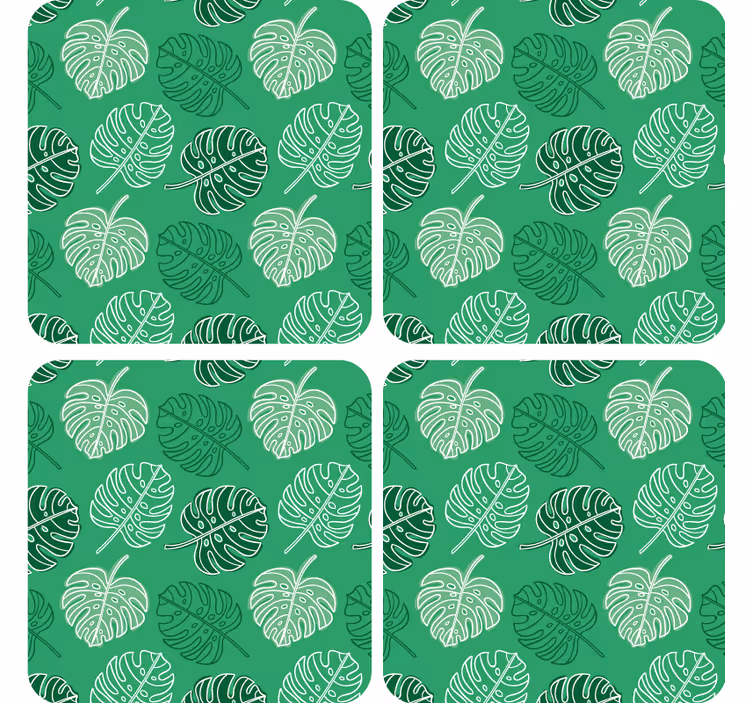 Onderzetters met loofpatroon oppervlak - TenStickers