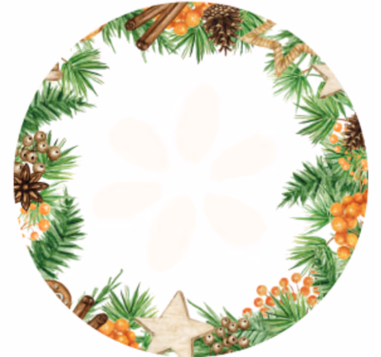 Kerst onderzetters met feestelijke groenaccenten - TenStickers