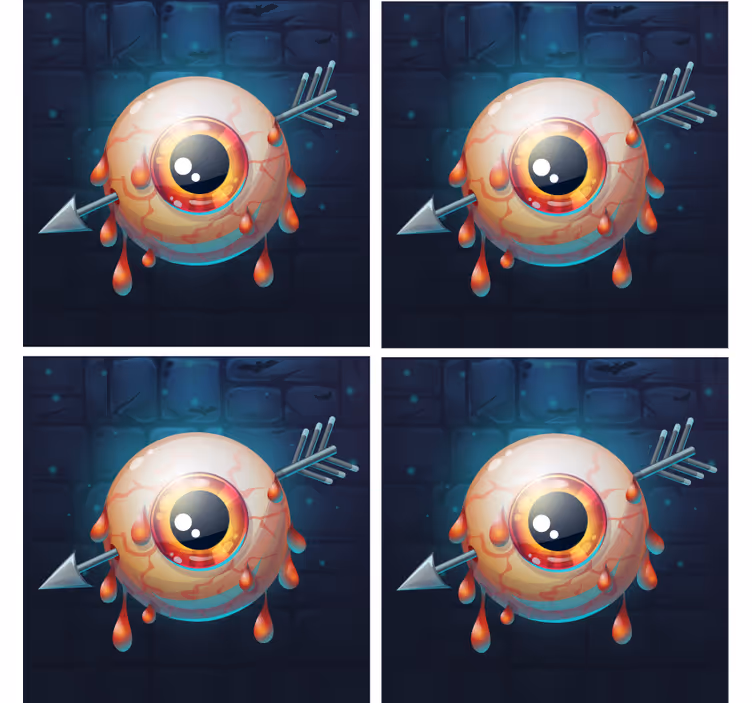 Halloween onderzetters met druipend oogdesign - TenStickers