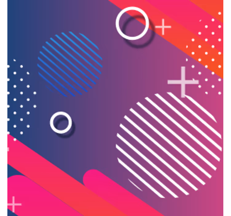 Onderzetters geometrisch patroon met cirkels - TenStickers