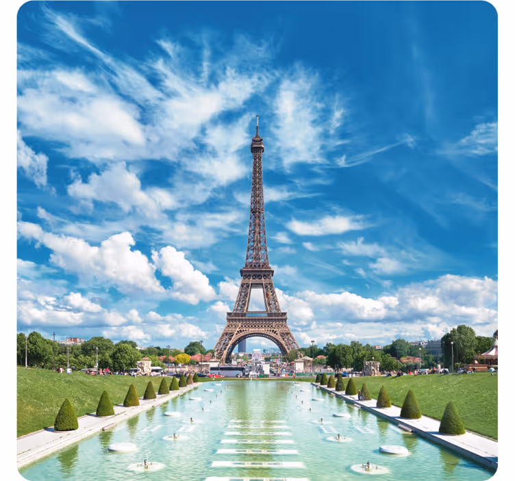 Moderne onderzetters eiffel toren landschap - TenStickers