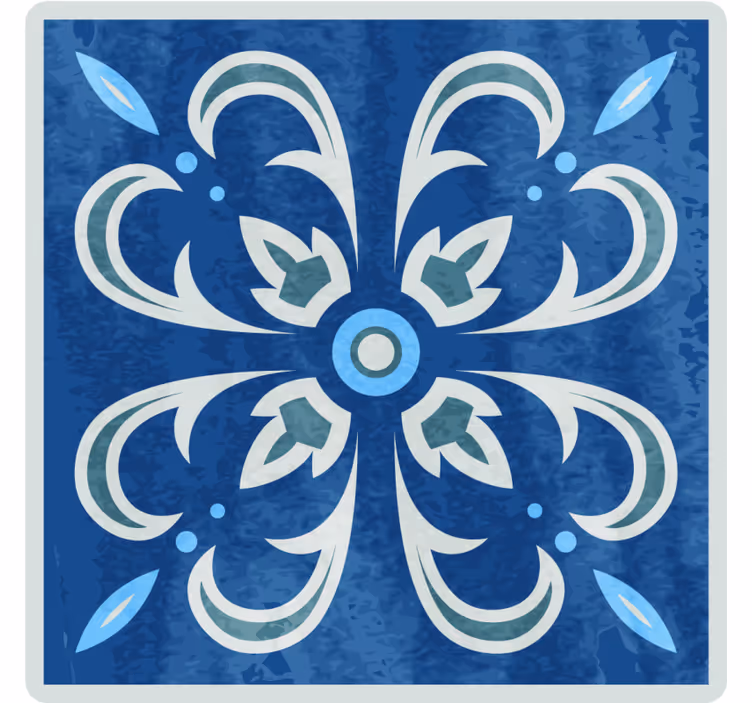Tegel onderzetters Marokkaans blauw - TenStickers