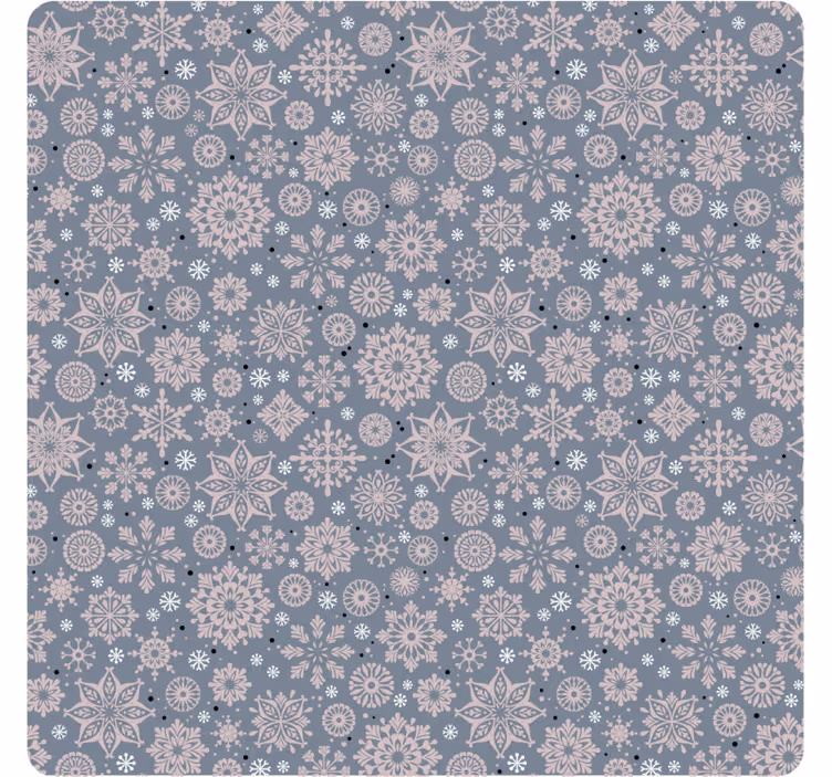 Kerst onderzetters winterbloemenpatroon - TenStickers