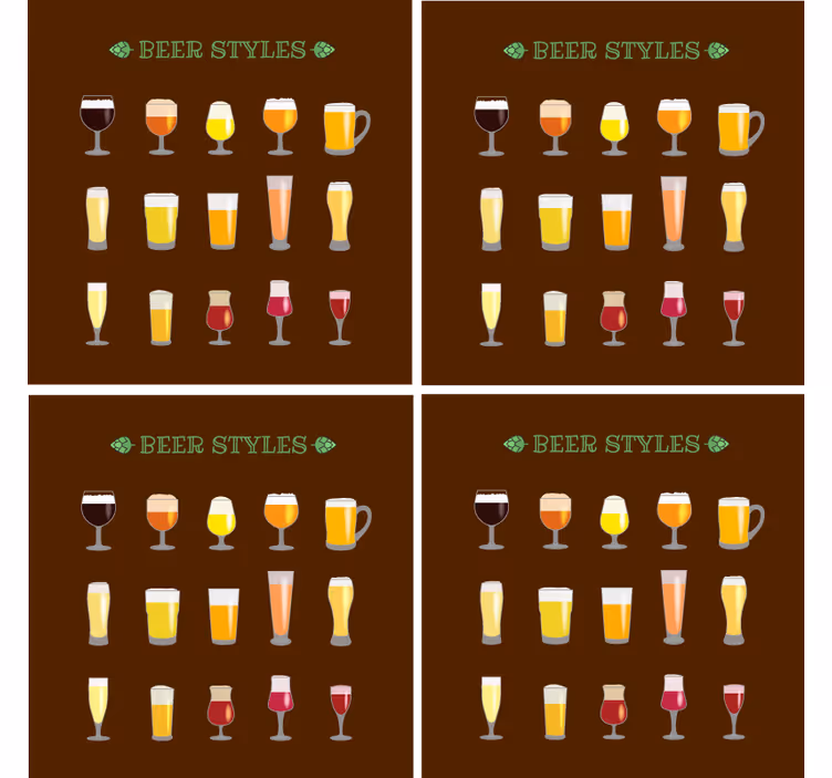 Bier onderzetters voor diverse biertjes - TenStickers