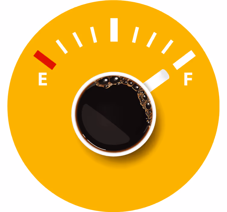 Gepersonaliseerde onderzetters coffee level indicator - TenStickers