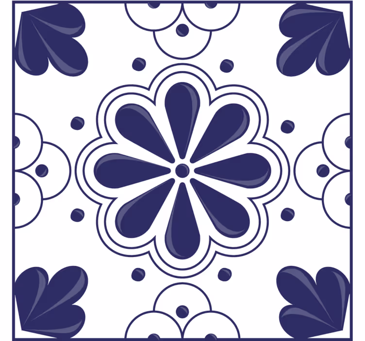 Onderzetters bloemvormpatroon - TenStickers