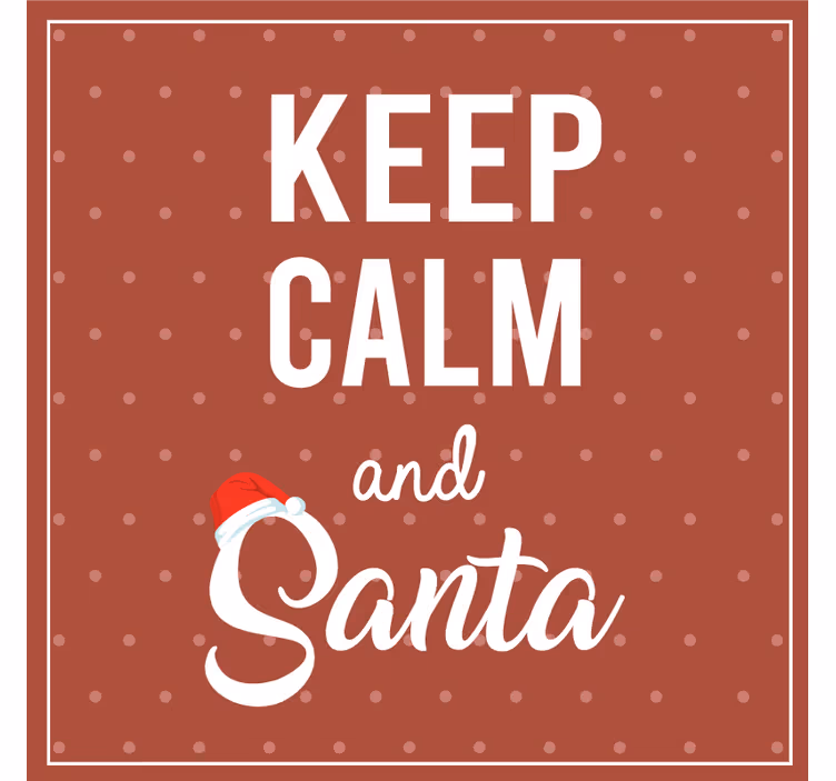 Kerst onderzetters met feestelijke quote ontwerp - TenStickers
