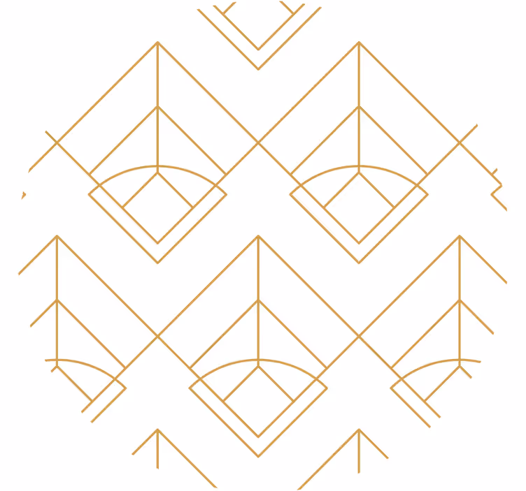 Onderzetters met geometrisch patroon motief - TenStickers
