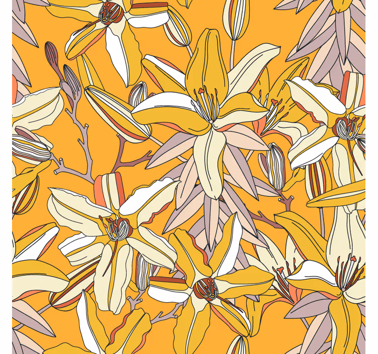 Bier onderzetters met levendig bloemenpatroon - TenStickers