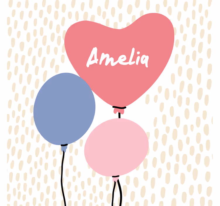 Onderzetters bruiloft hartvorm ballonnen trio - TenStickers