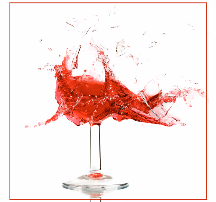 Bier onderzetters splashing red drank - TenStickers
