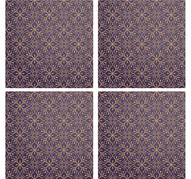 Onderzetters met bloemenprint stijl - TenStickers