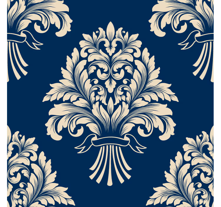 Vintage onderzetters met ingewikkeld bladerenmotief - TenStickers