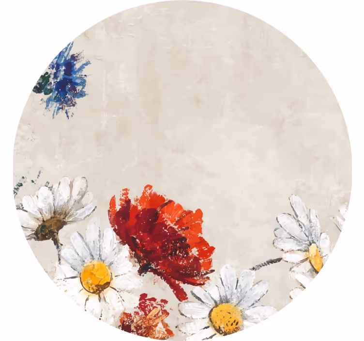Vintage onderzetters bloemrijke compositie - TenStickers