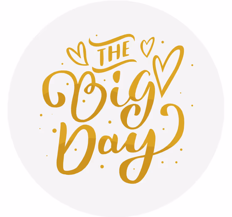 Onderzetters bruiloft elegante vierings typografie - TenStickers