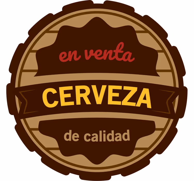 Bier onderzetters kwaliteitsbrouwerij label - TenStickers