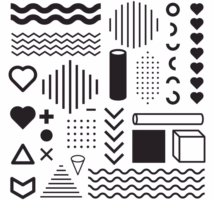 Onderzetters geometrische vormverkenning - TenStickers