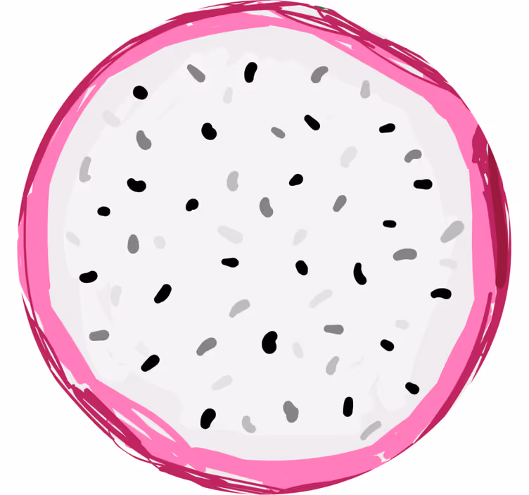 Enge onderzetters kleurige drakenfruit schijf - TenStickers