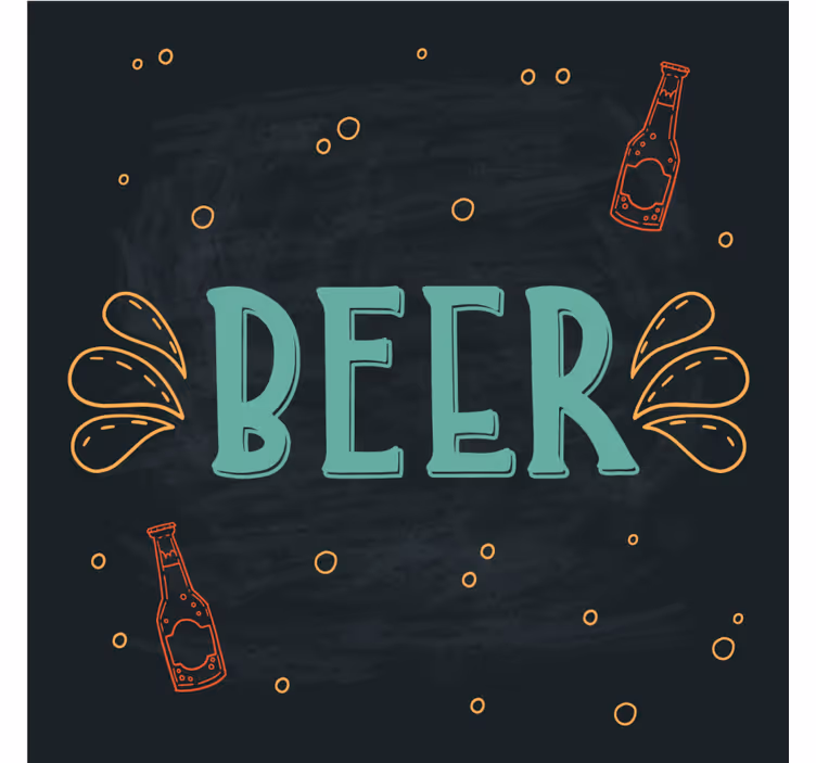 Bier onderzetters speelse brouwerij concept - TenStickers