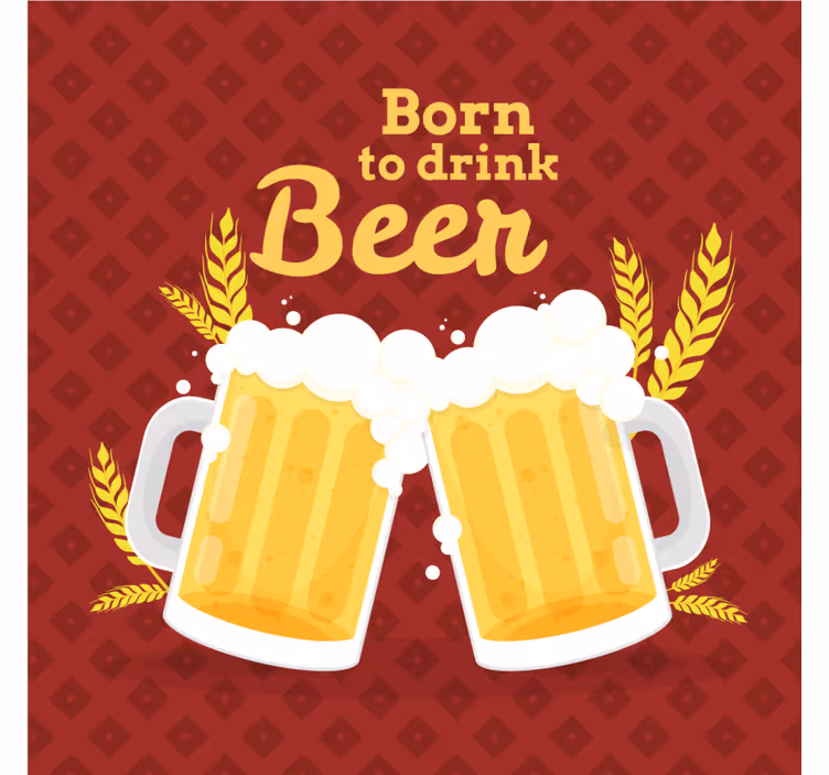 Bier onderzetters proost met bier - TenStickers
