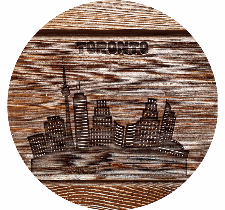 Vintage onderzetters toronto skyline silhouet - TenStickers