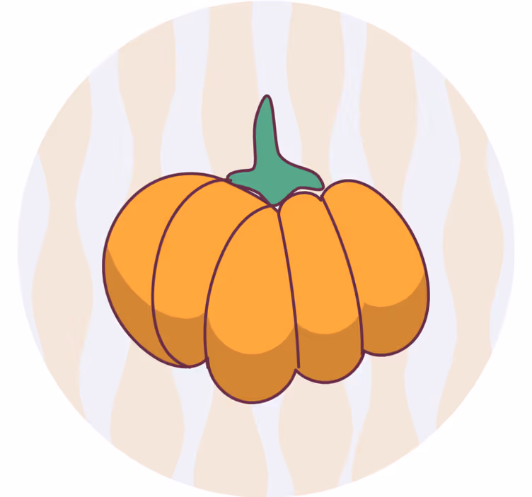 Halloween onderzetters in gestileerde pompoenvorm - TenStickers
