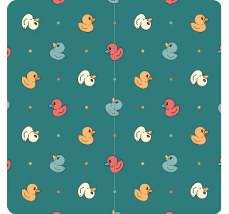 Bier onderzetters met speels eendenpatroon - TenStickers