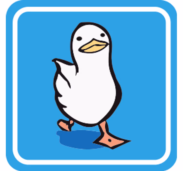 Wandelende tekenfilm eend enge onderzetters - TenStickers