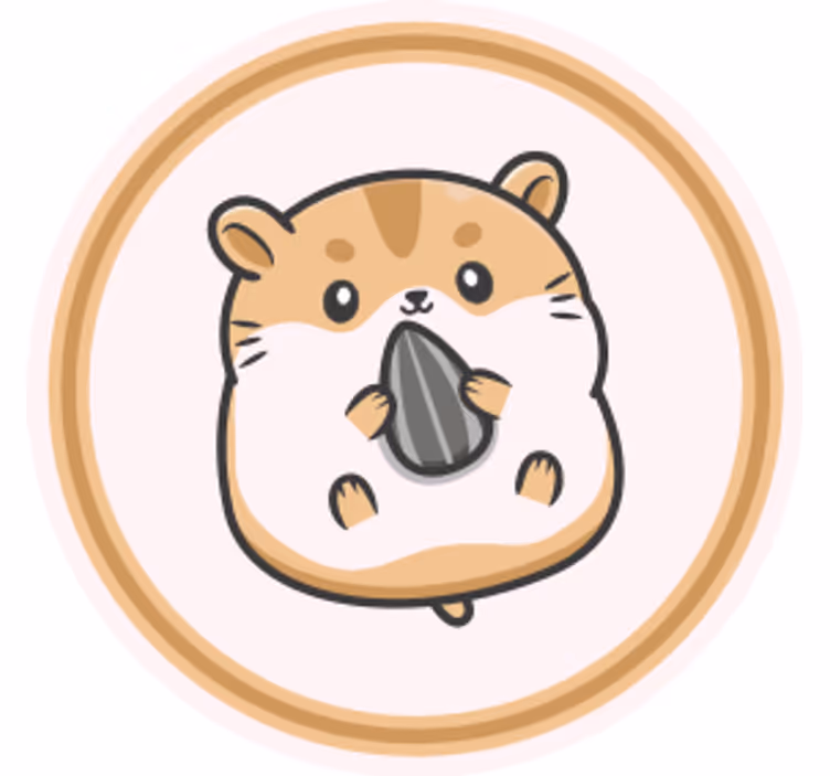 Enge onderzetters schattig hamster met zaad - TenStickers