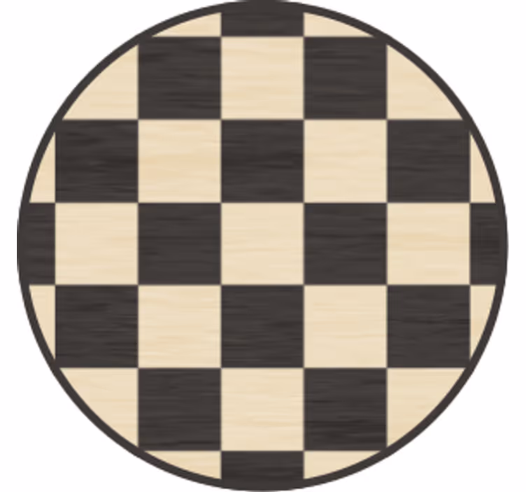 Bier onderzetters met cirkelvormig dambordpatroon - TenStickers