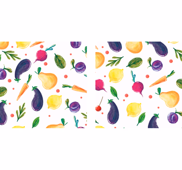 Moderne onderzetters kleurrijk fruitpatroon - TenStickers