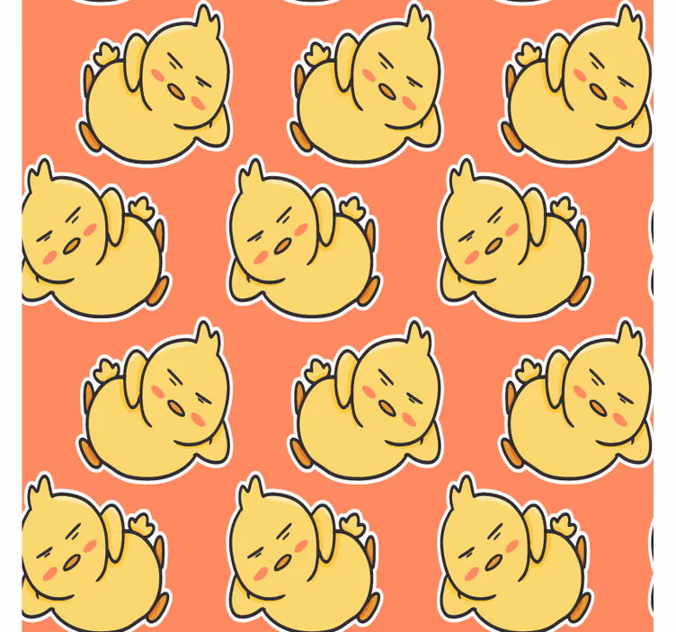 Enge onderzetters met schattig geel kuikens patroon - TenStickers