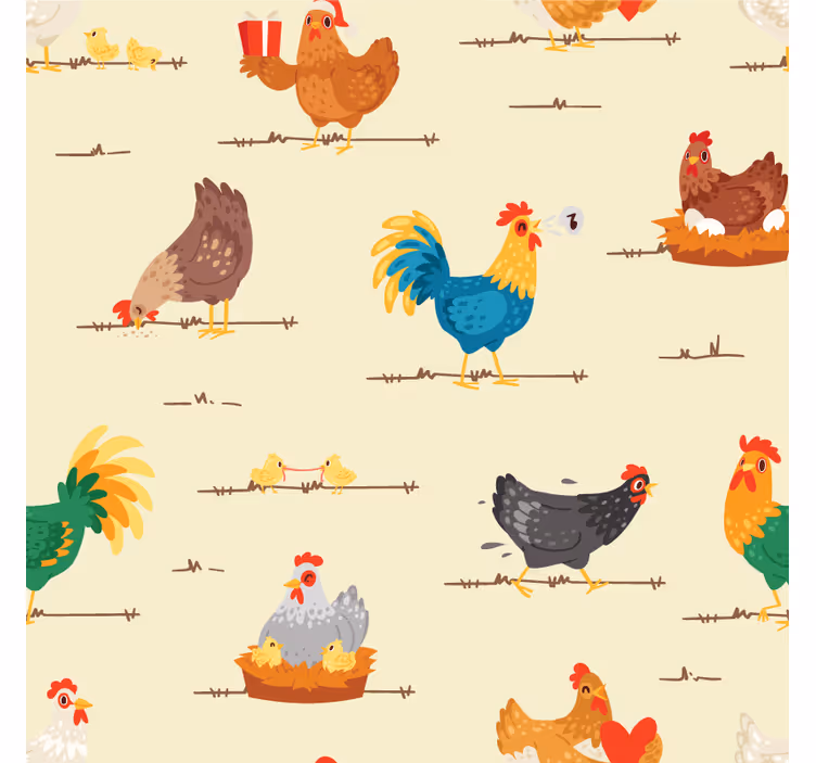 Moderne onderzetters kleurrijke boerderijdieren - TenStickers