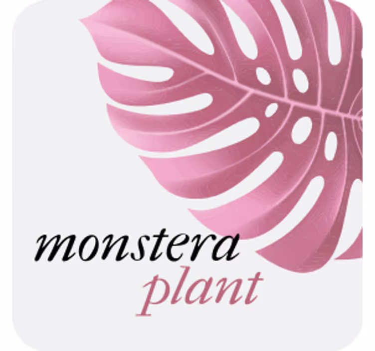 Gepersonaliseerde onderzetters monstera leaf accent - TenStickers