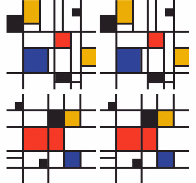 Moderne onderzetters met geometrische patronen - TenStickers