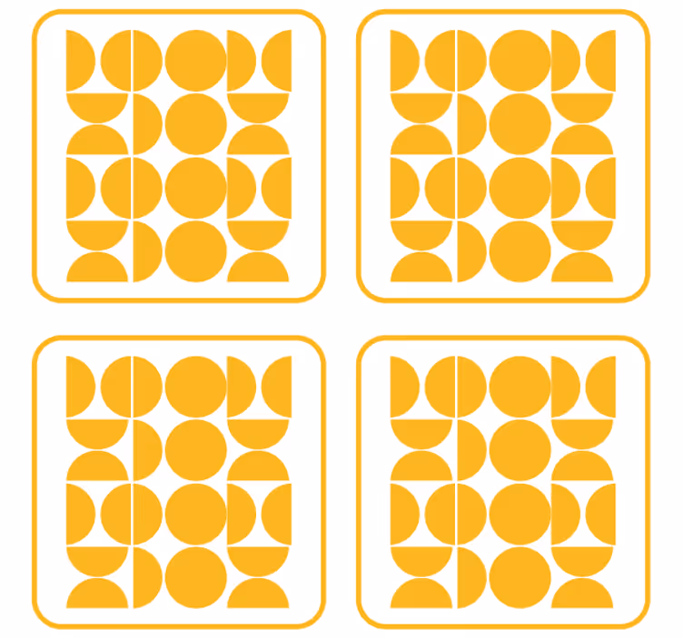 Onderzetters met geometrische vormmotieven - TenStickers