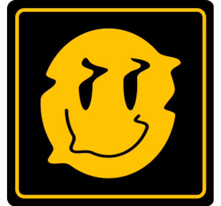 Enge onderzetters smiley face icoon - TenStickers