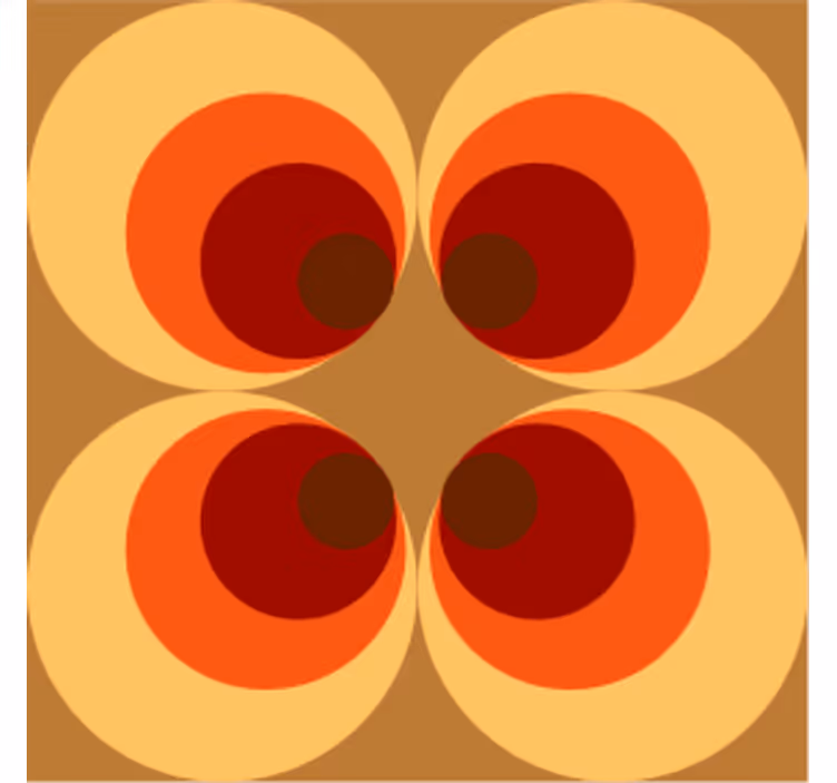 Onderzetters circulair warm gradiëntpatroon - TenStickers