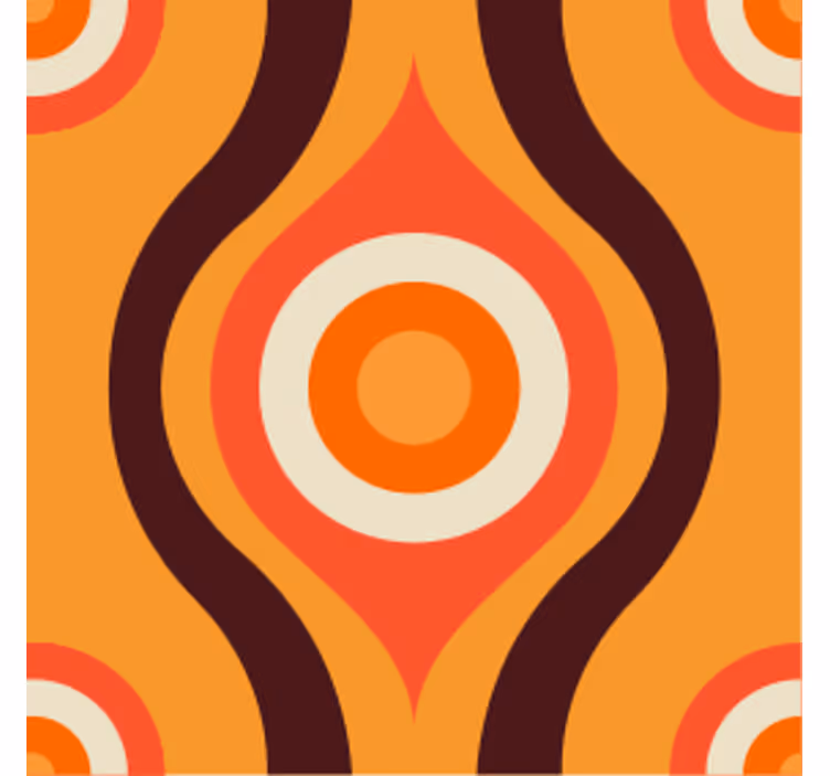 Enge onderzetters retro cirkelpatroon - TenStickers