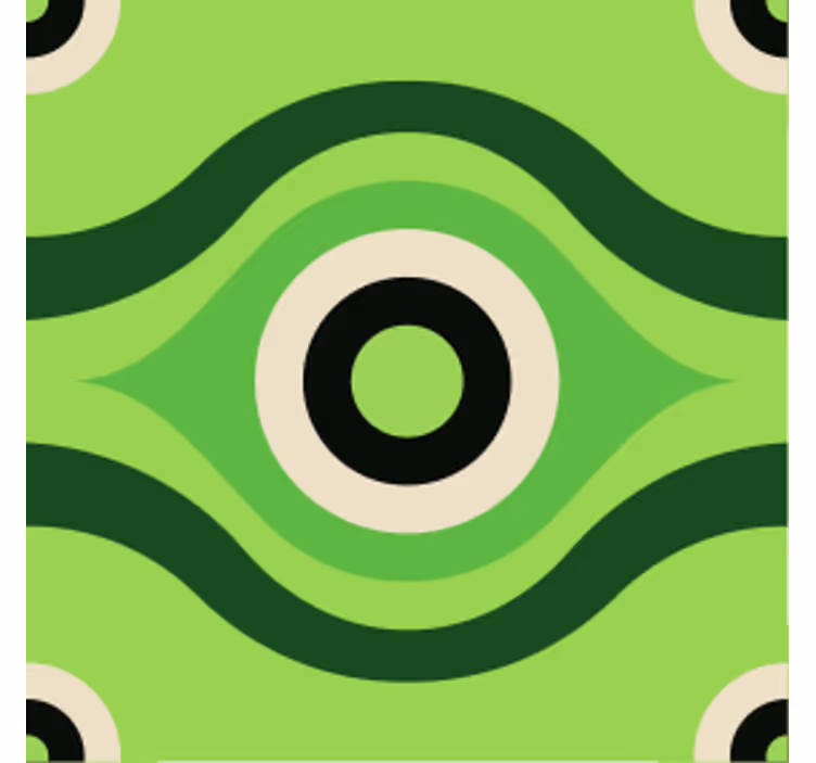 Onderzetters golfpatroon groen - TenStickers