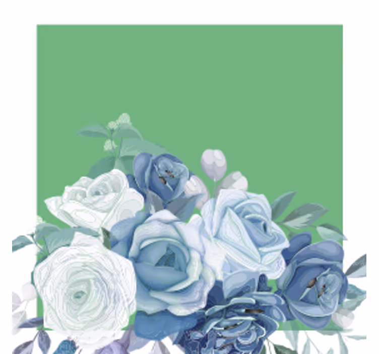Elegante bloemstuk onderzetters bruiloft - TenStickers