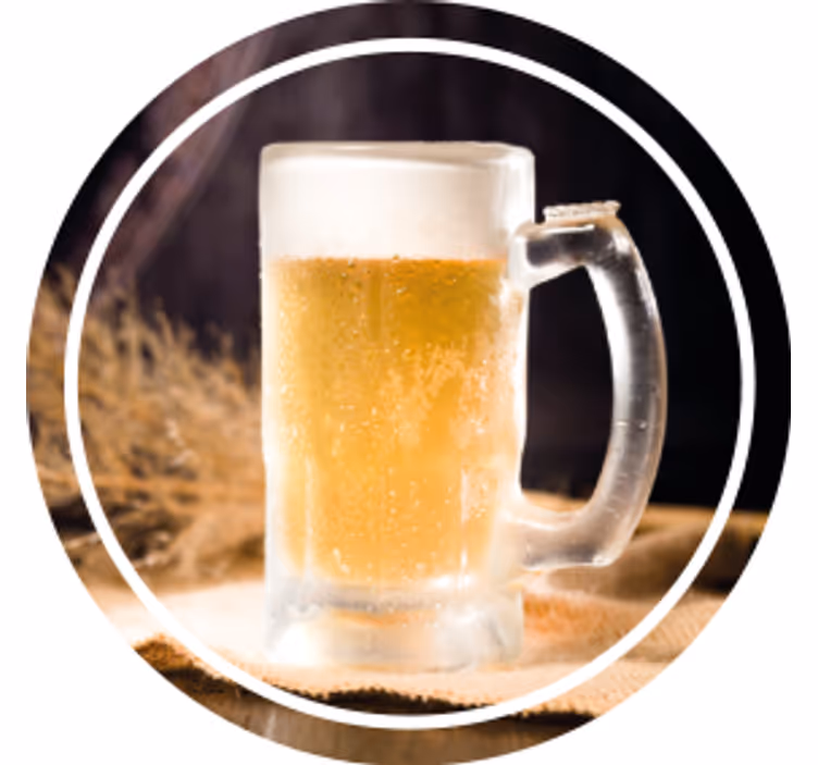 Bier onderzetters voor gekoelde mok met schuim - TenStickers