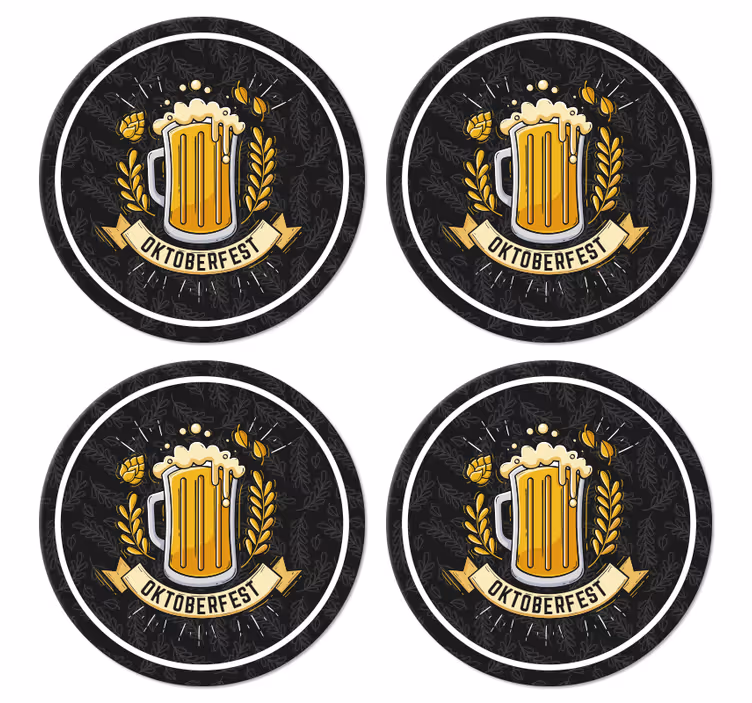 Bier onderzetters Bierfeest oktoberfest - TenStickers